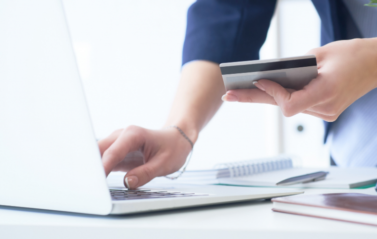 A Man Using Card To Pay Japan Evisa Fee