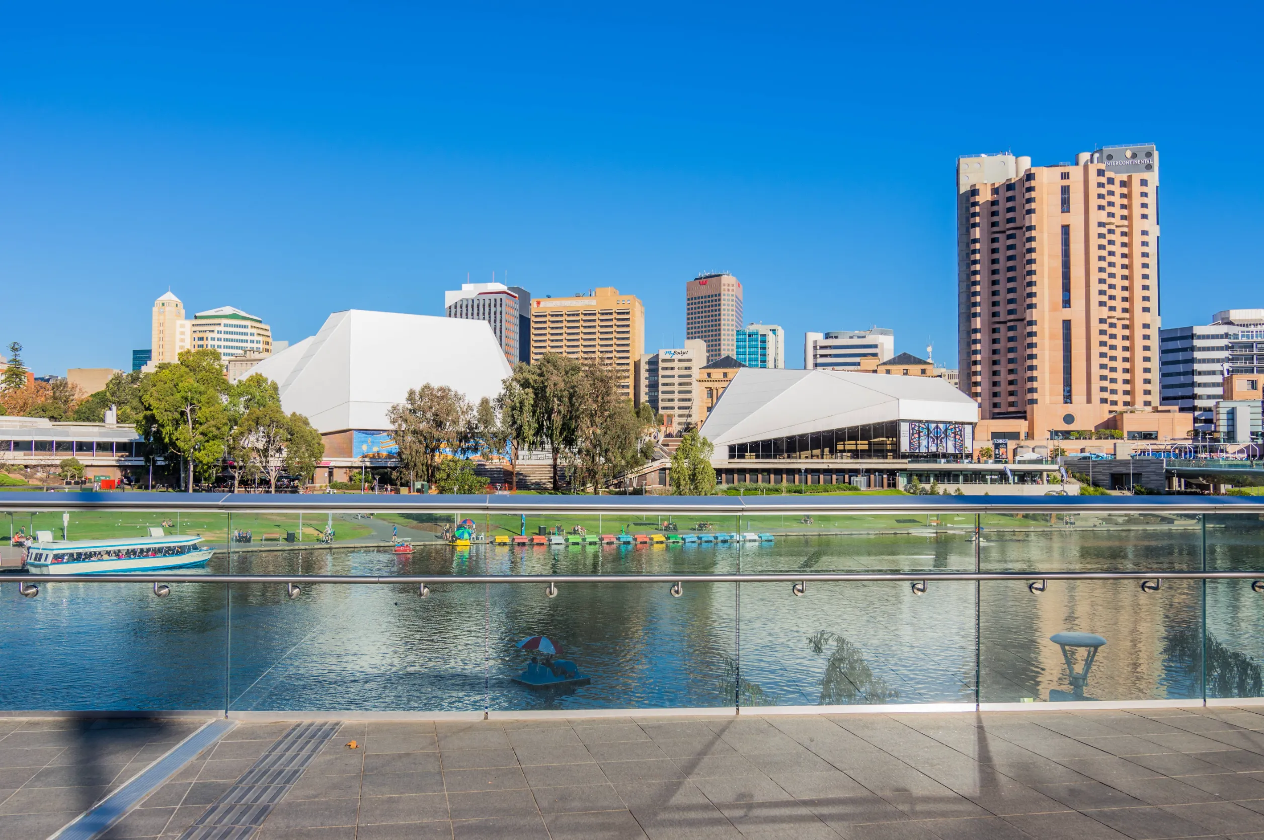 adelaide views along the river torrens walkway