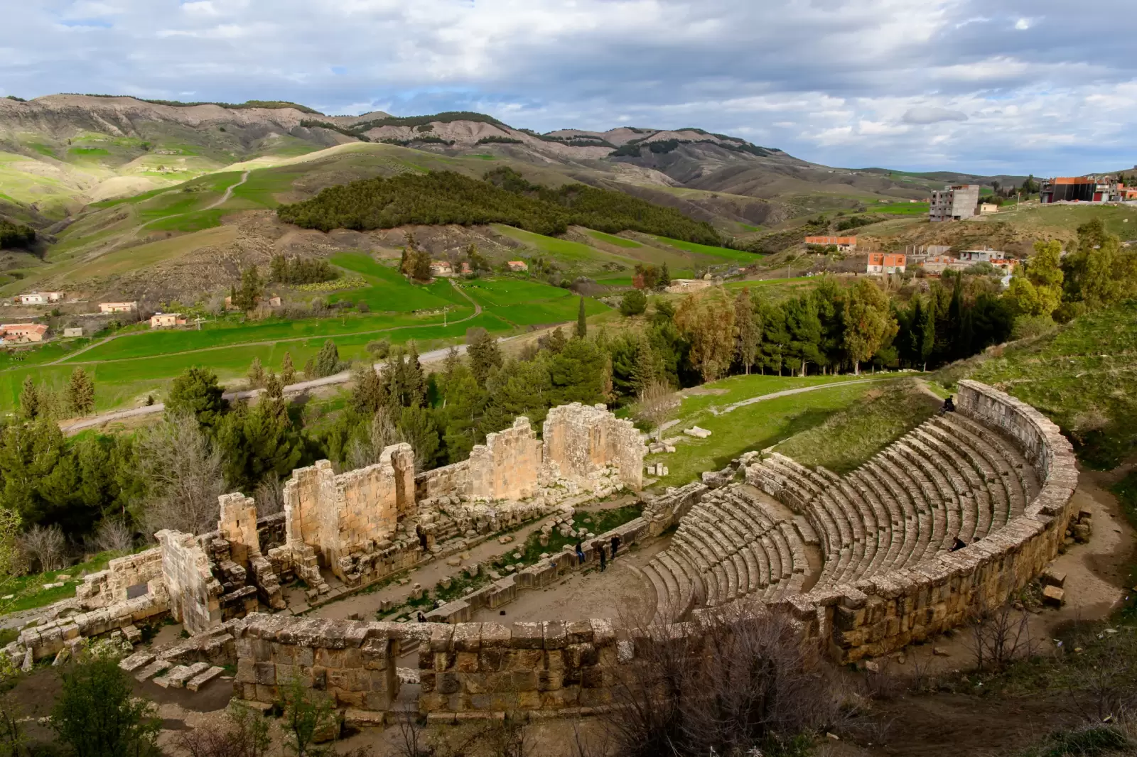 amphitheater of djemila the archaeological zone