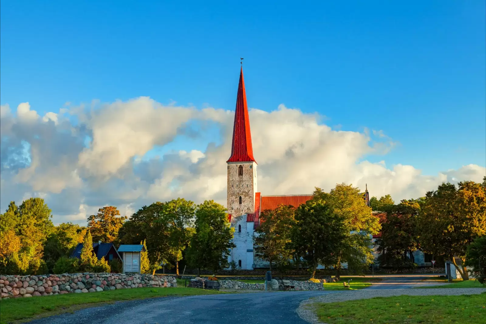 ancient lutheran church in kihelkonna saaremaa estonia