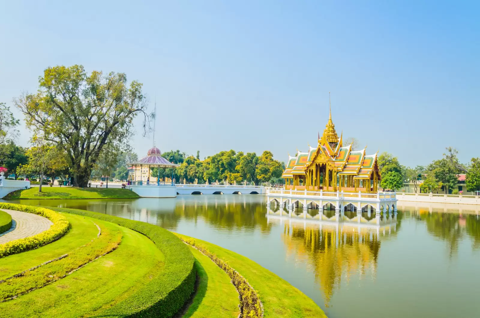 architecture bang pa in palace thailand