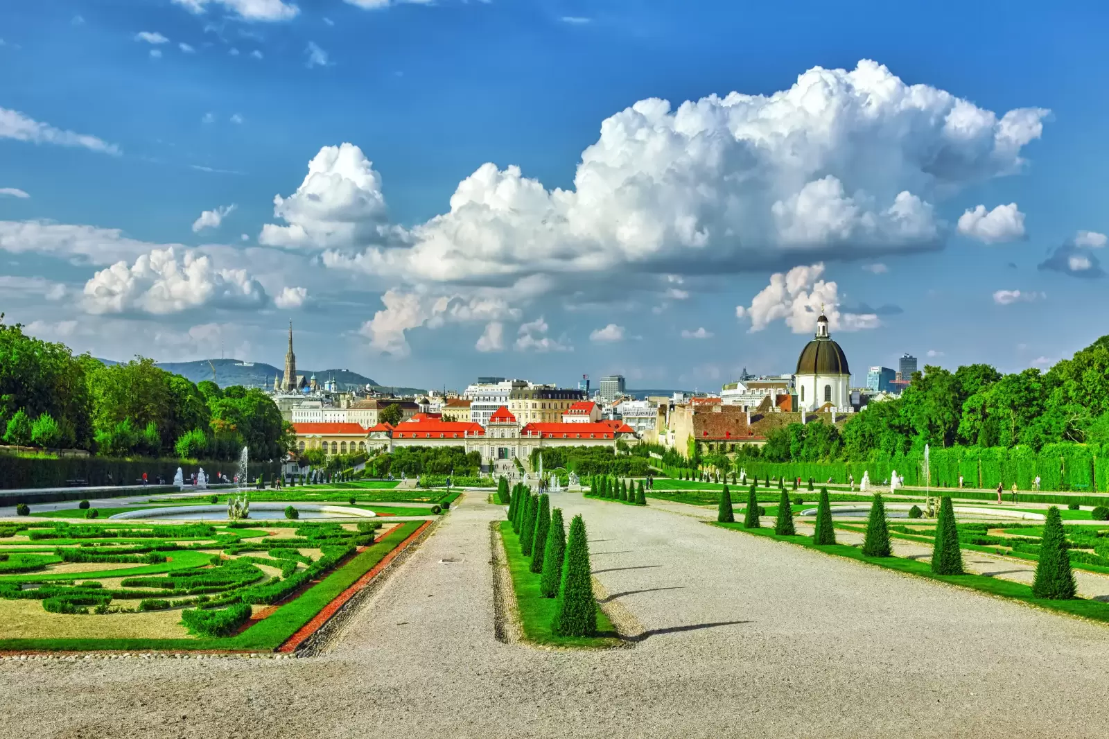 area of the park garden complex belvedere vienna austria