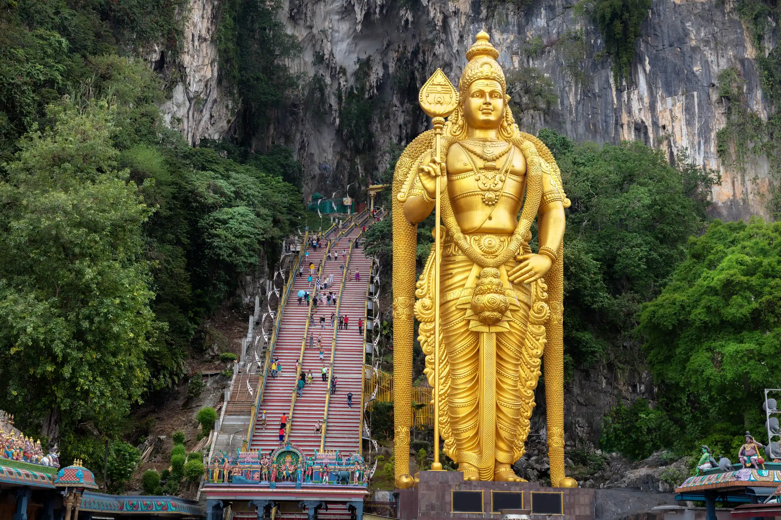 batu caves is a limestone hill