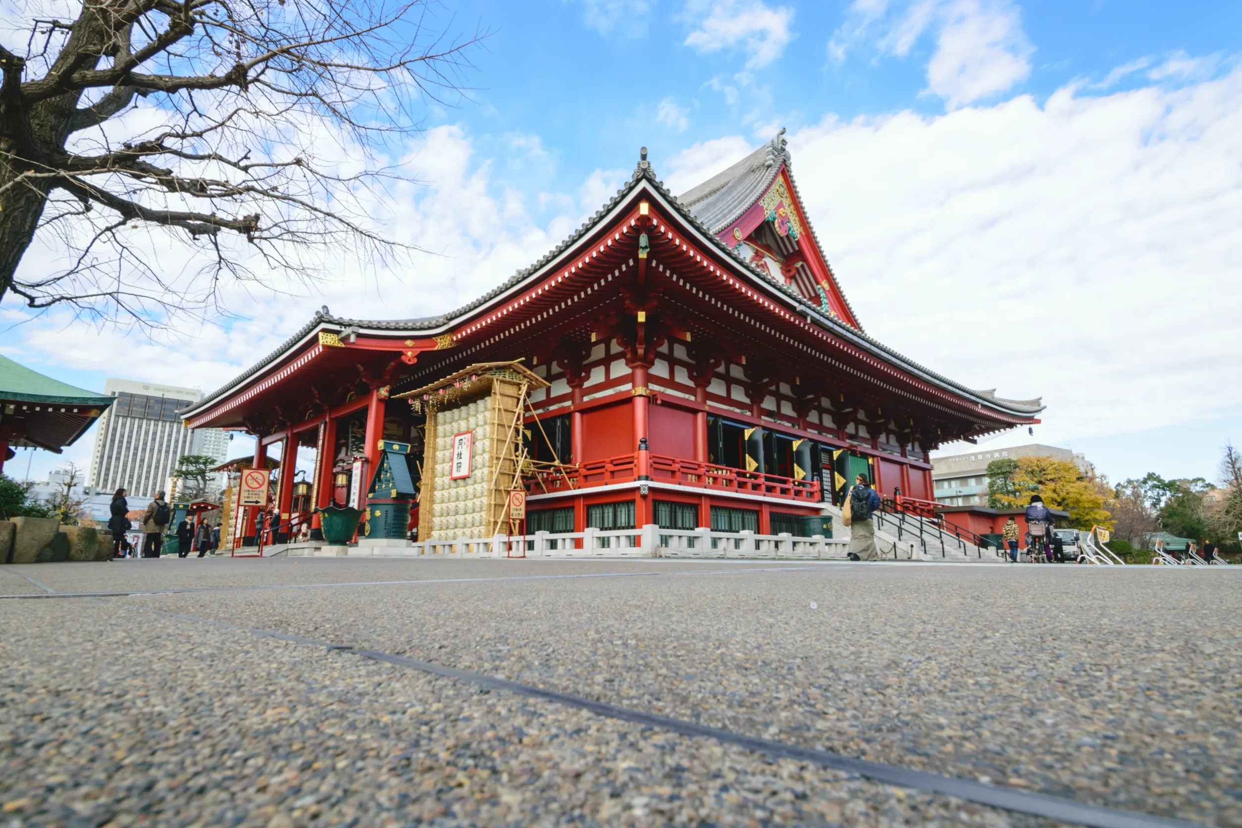 beautiful temple in clear day in japan