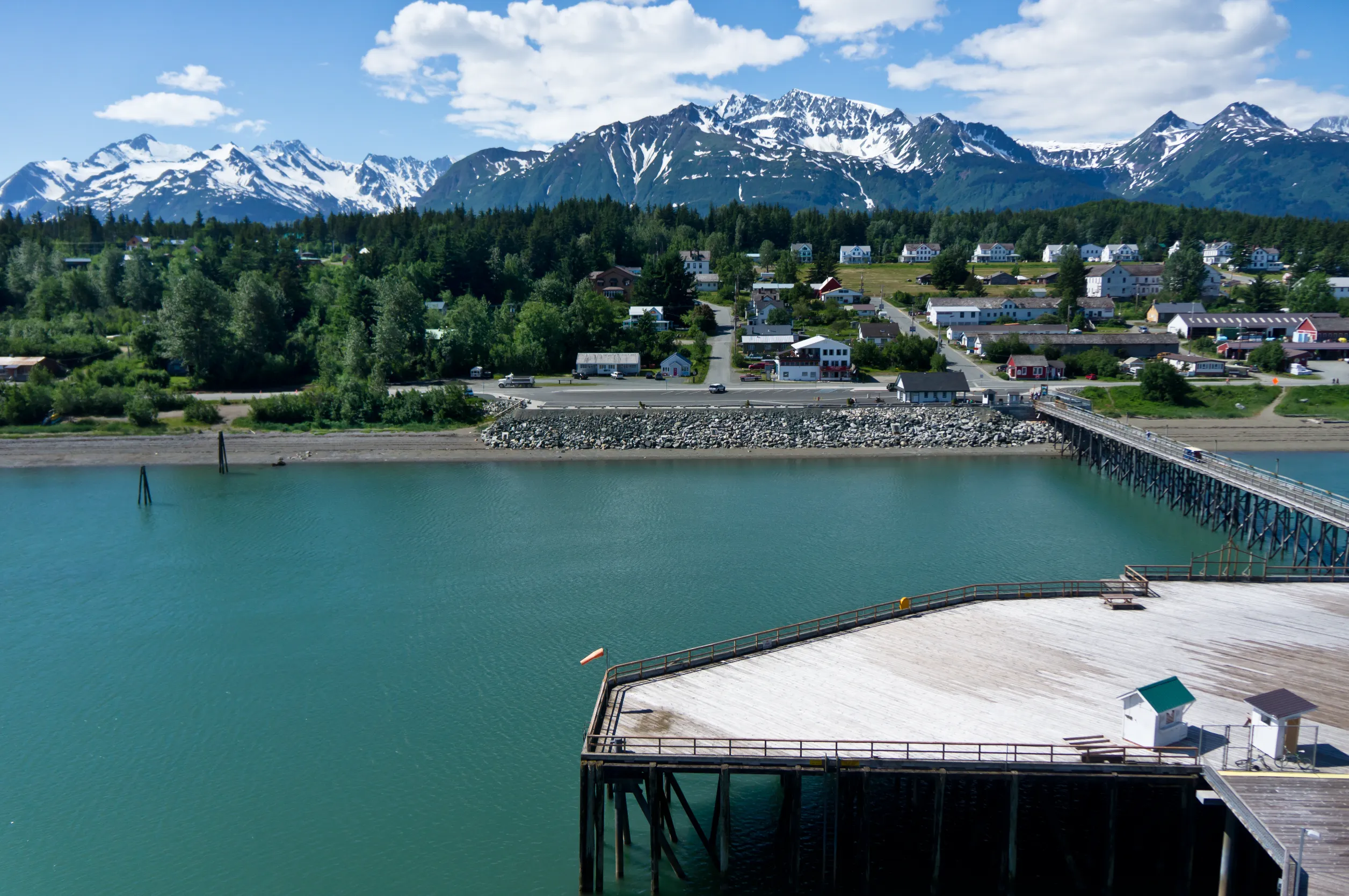 beautiful view of haines city near glacier bay alaska us