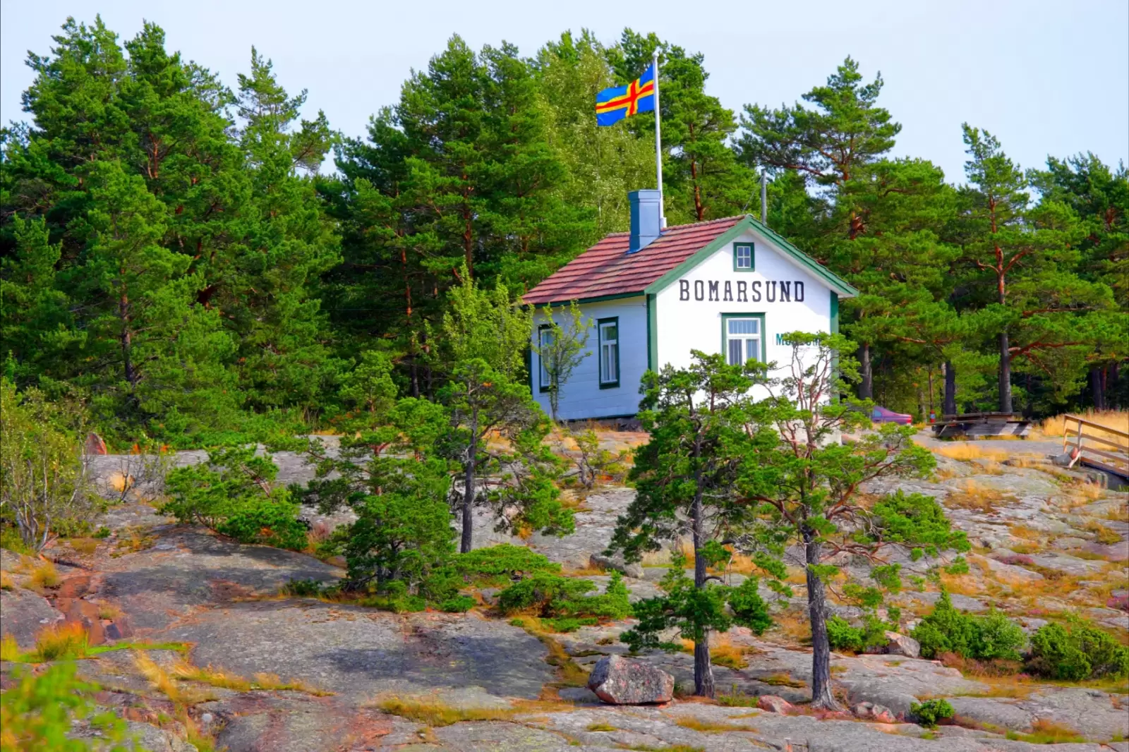 bomarsund fortress ruins in aland islands