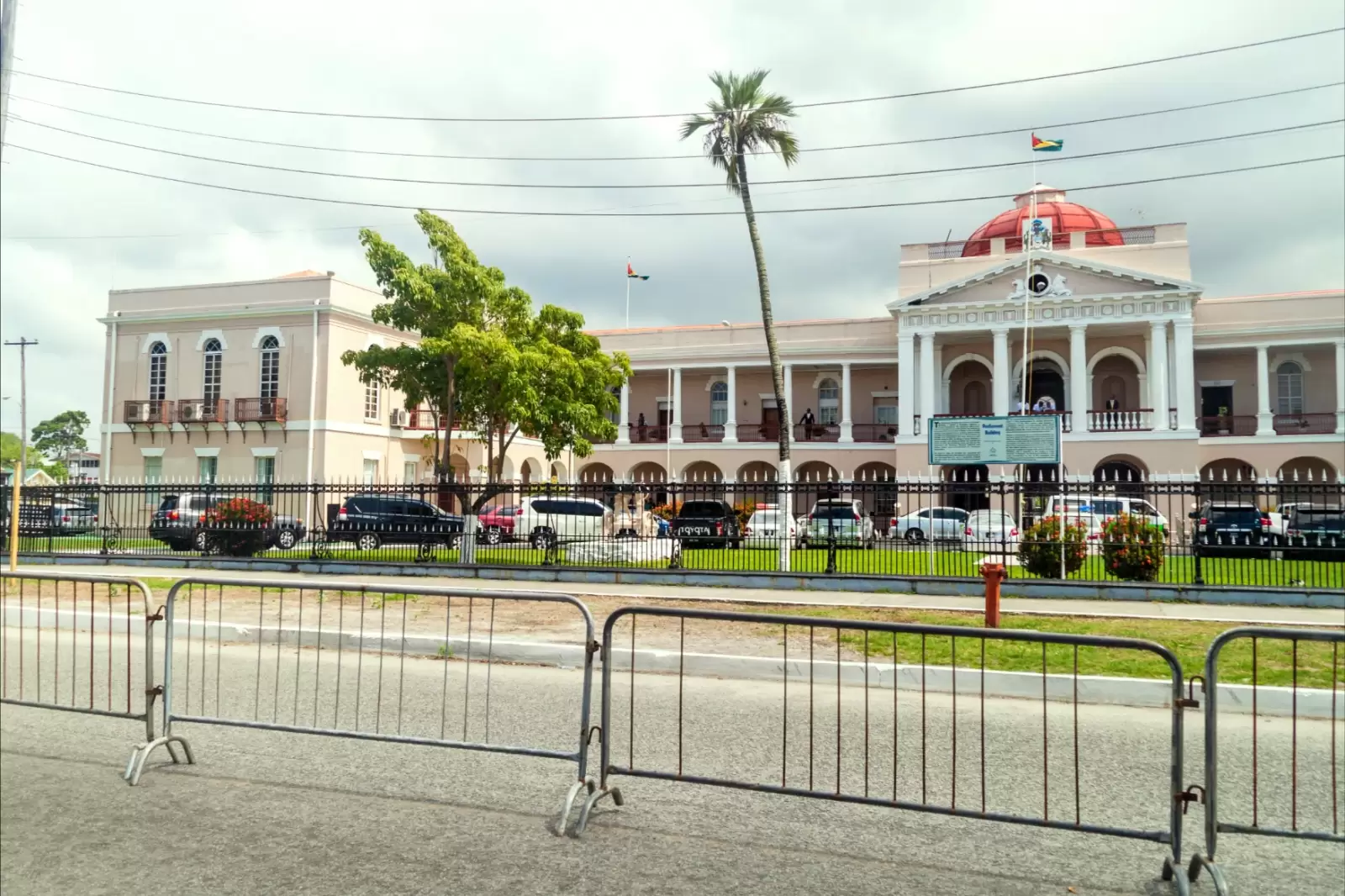 building of the parliament in georgetown capital of guyana