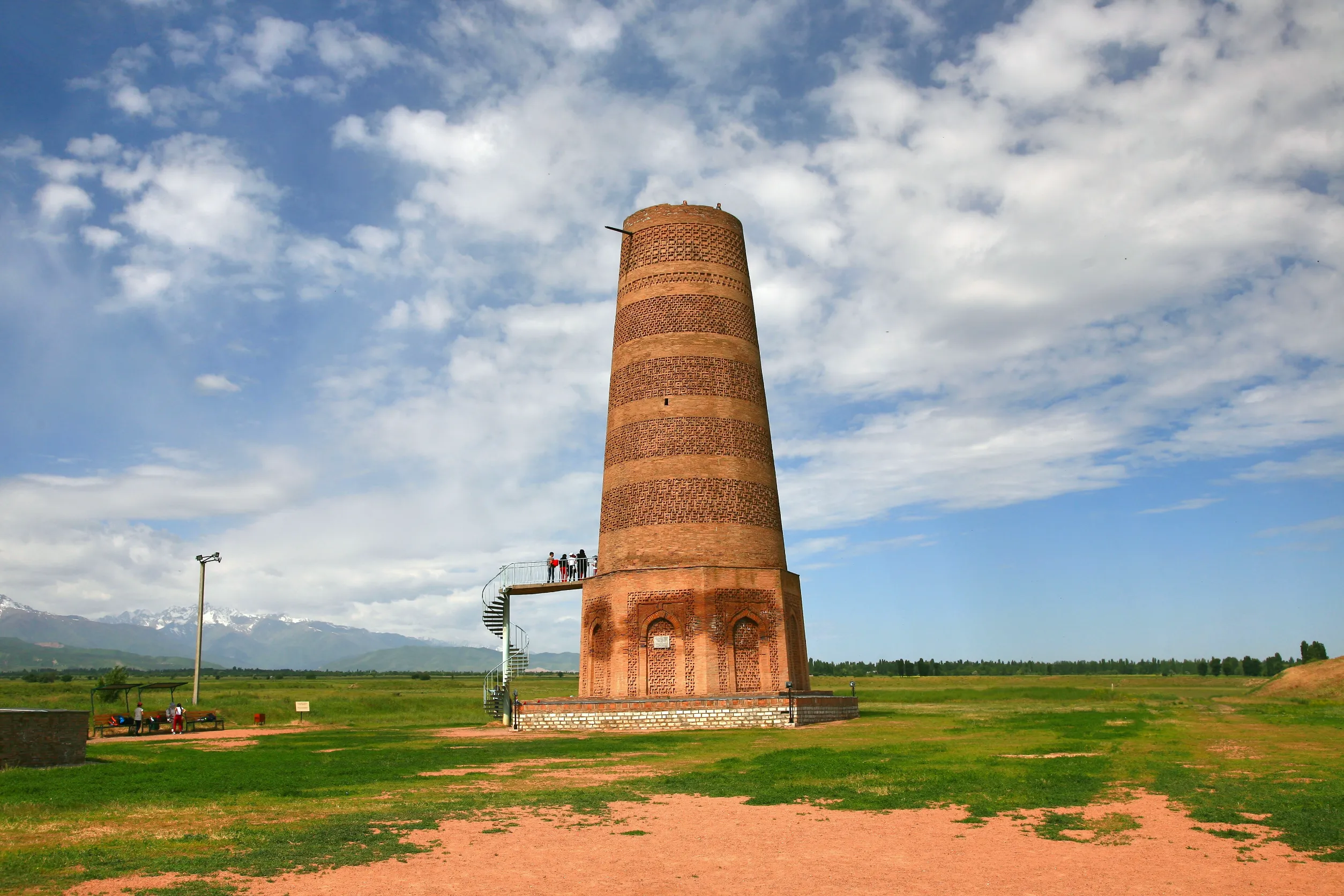 burana tower in the chuy valley at northern of the country s capital bishkek kyrgyzstan