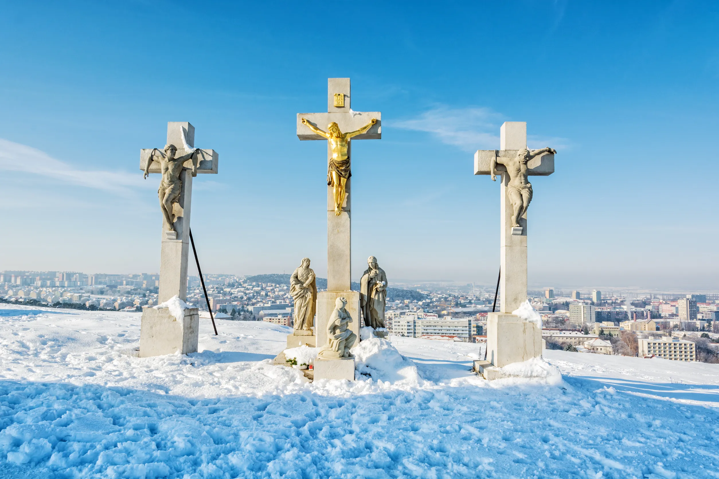 calvary in nitra city slovak republic religious place