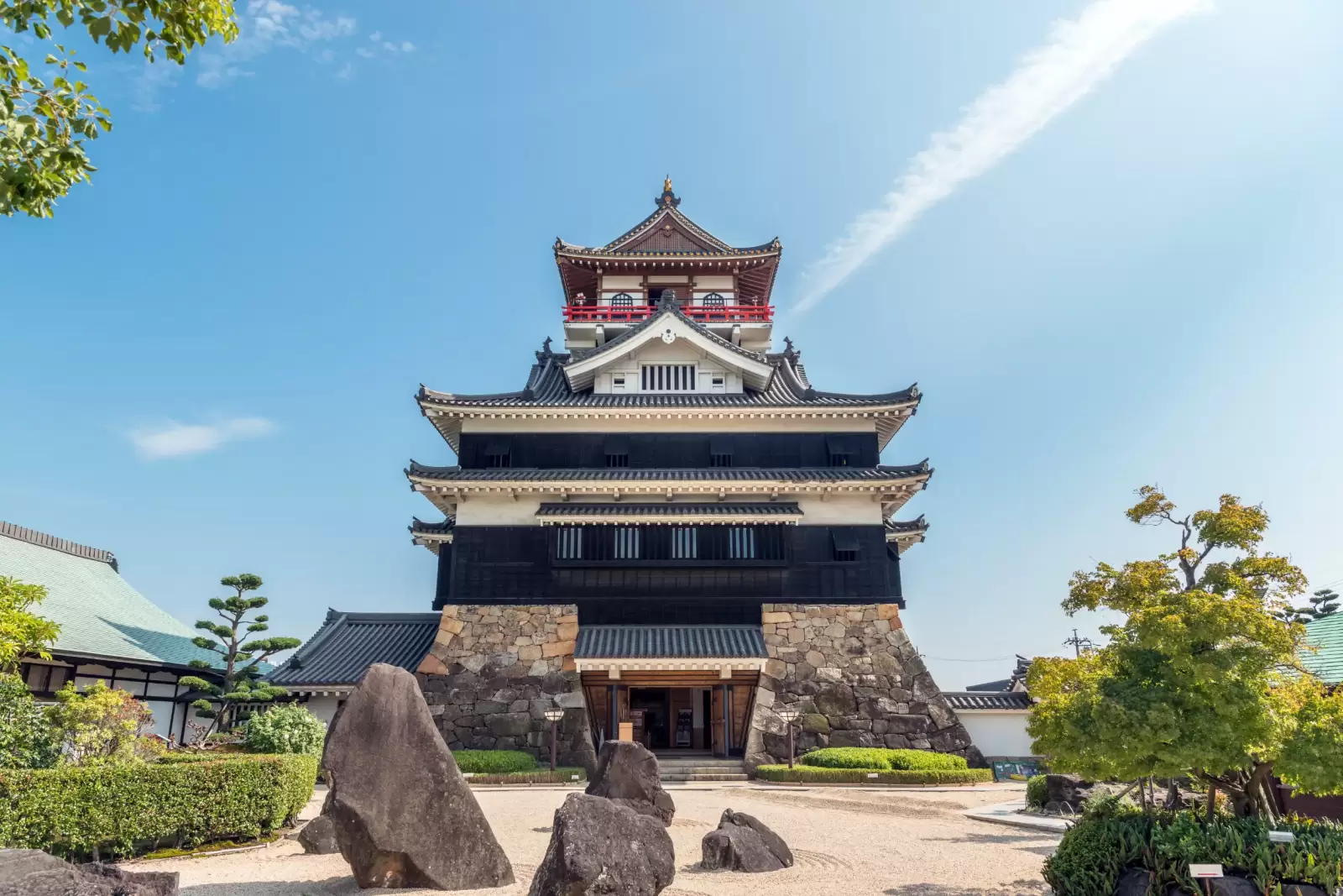 castle tower of the kiyosu castle in aichi japan