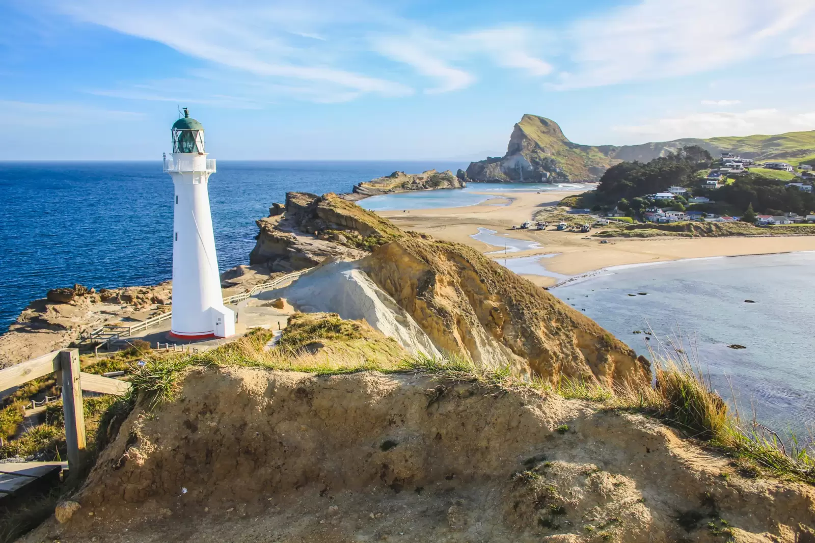 castlepoint lighthouse north island new zealand