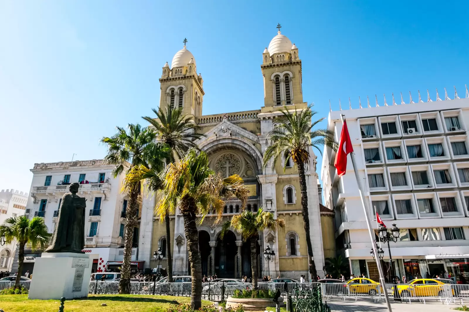 catholic cathedral of st vincent de paul in the capital of tunisi