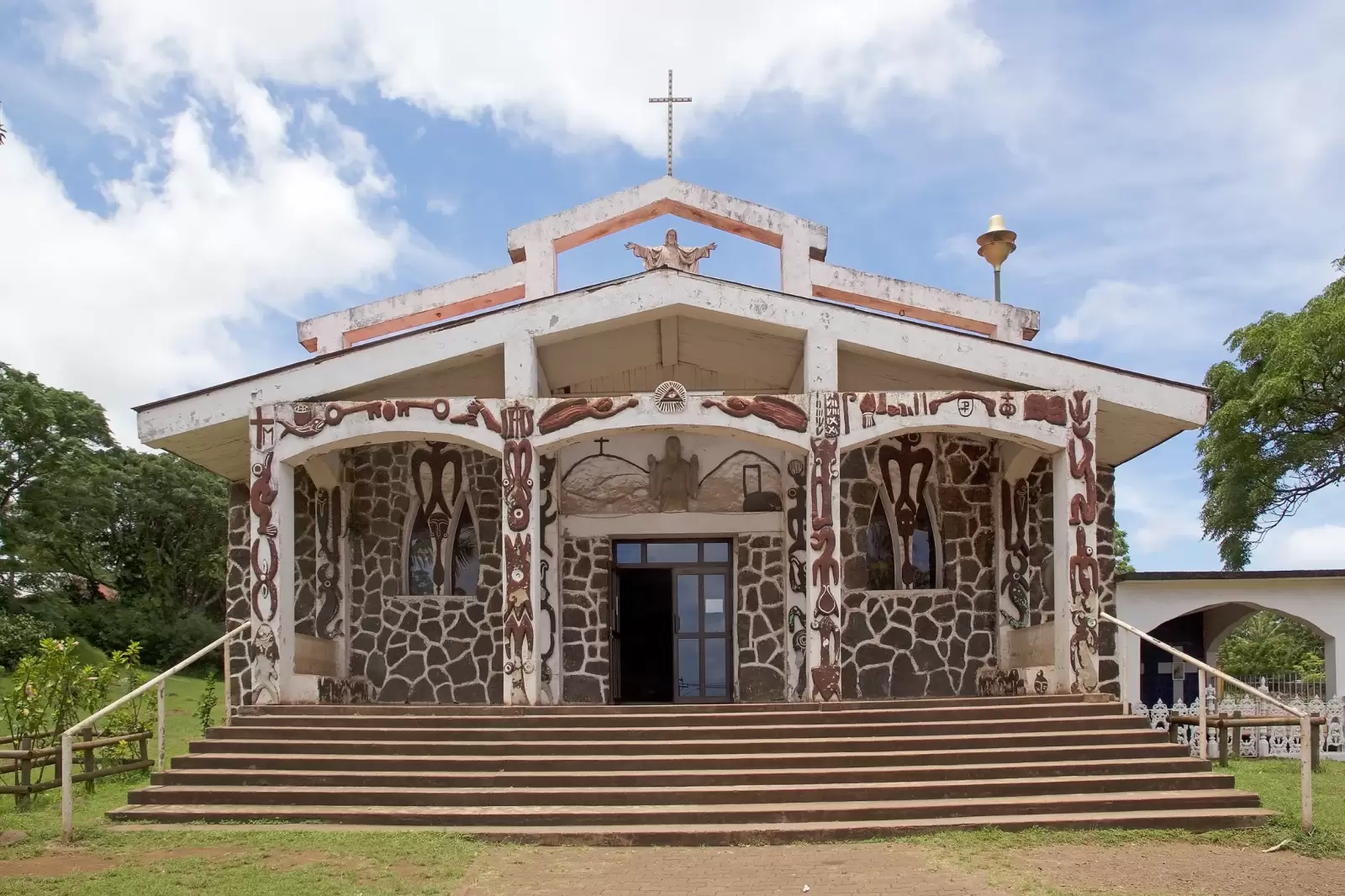 catholic church at hanga roa easter island chile