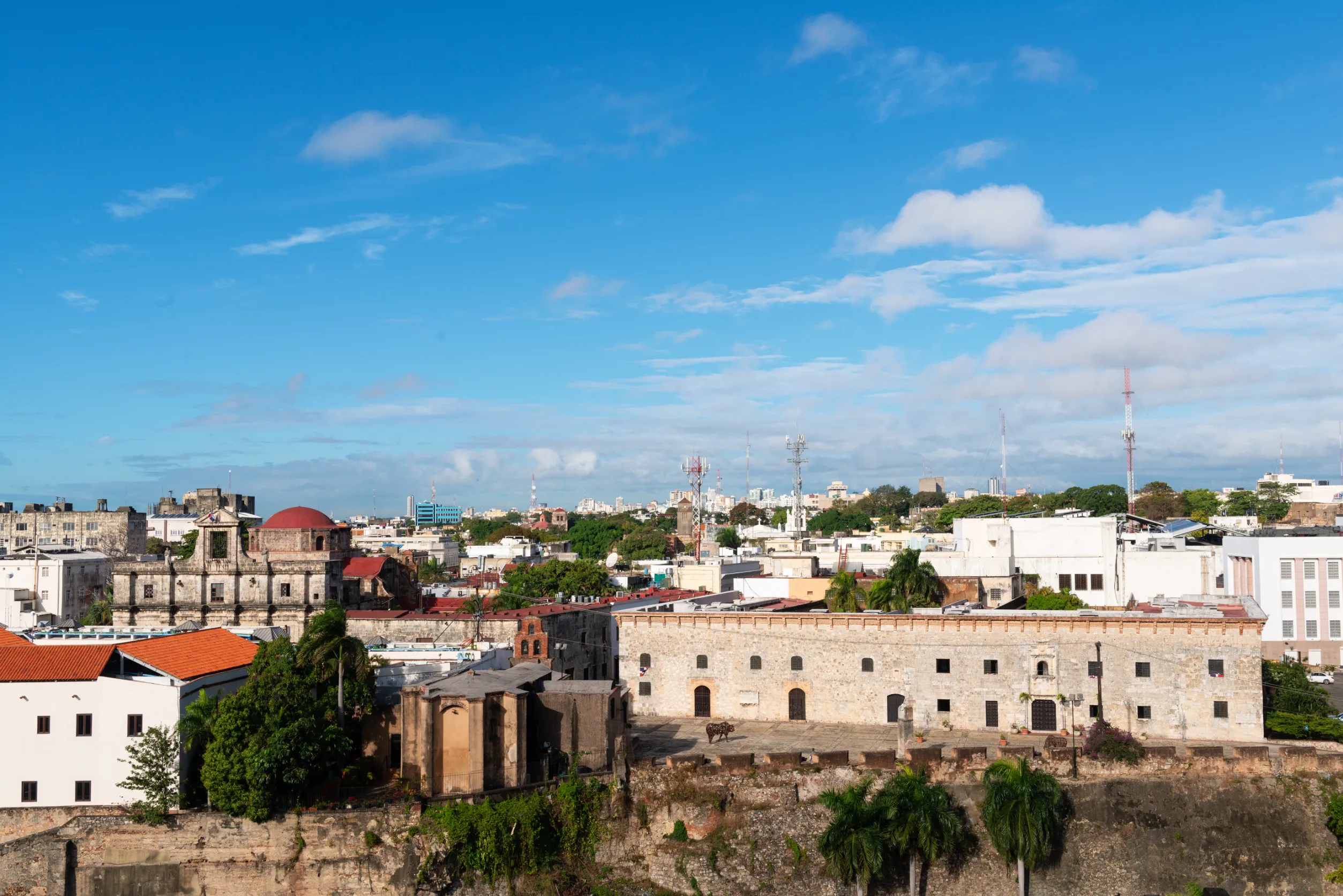 downtown santo domingo from the ozama river dominican republic
