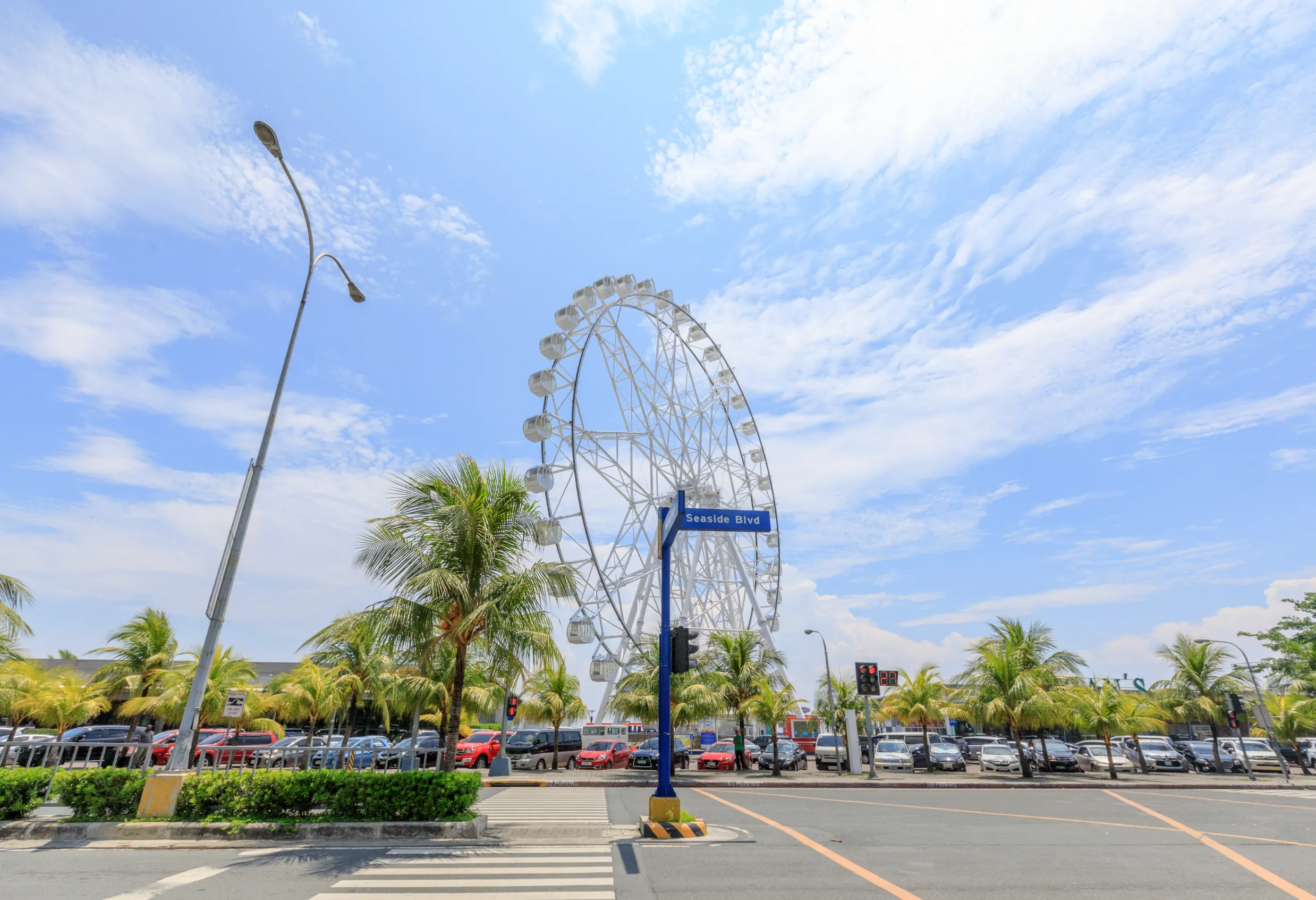 ferris wheel at mall of asia in manila the ferris wheel is situated near manila