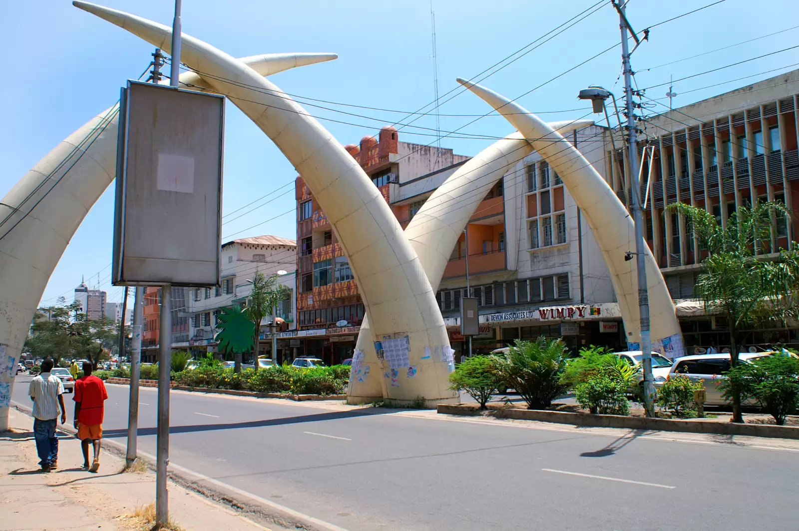 giant ivory tusks town s landmark in the main