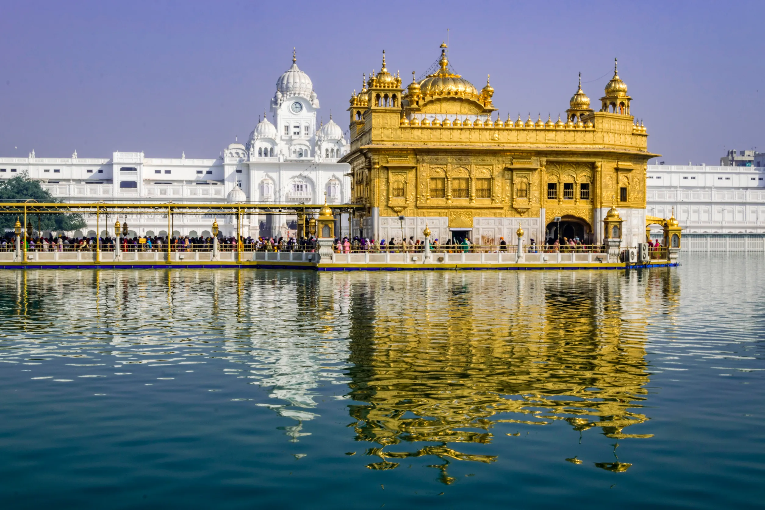 golden temple sikh gudwara in amritsar india reflections on the sacred pond