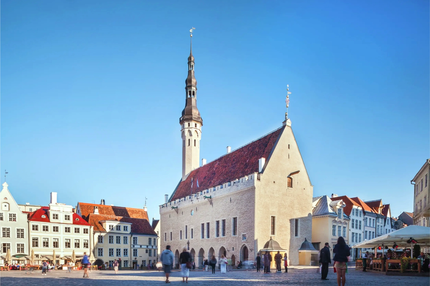 gothic town hall in city centre of tallin