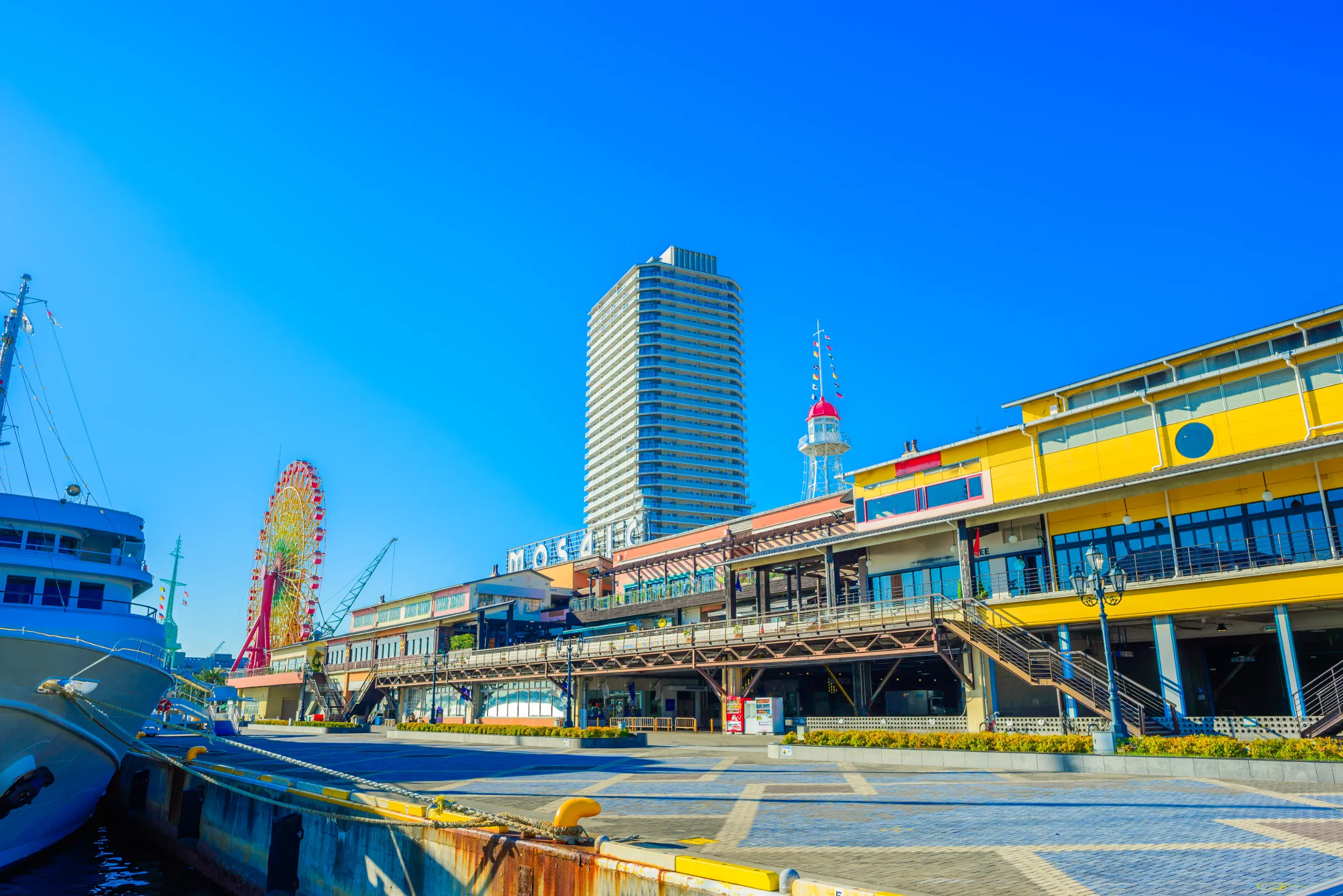 harbor of kobe in japan kobe harborland is a shopping