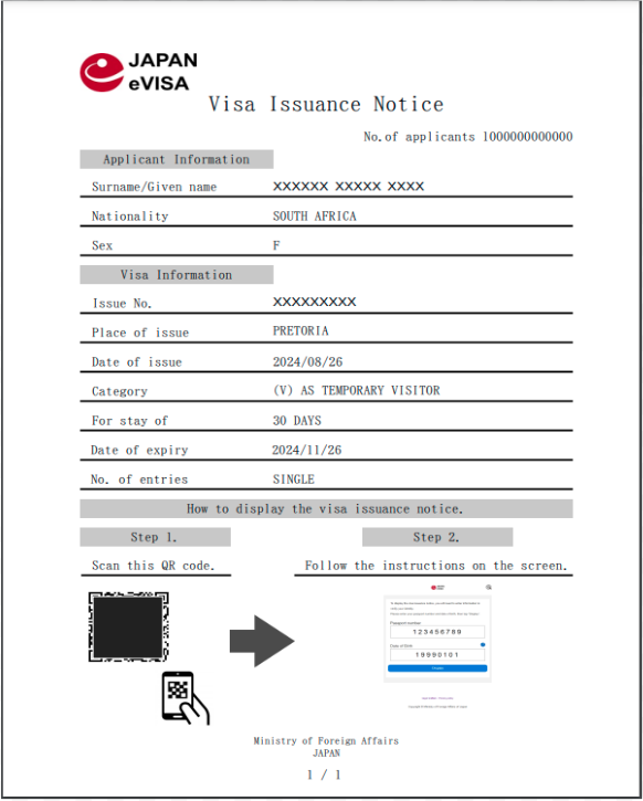 Japan e-Visa 