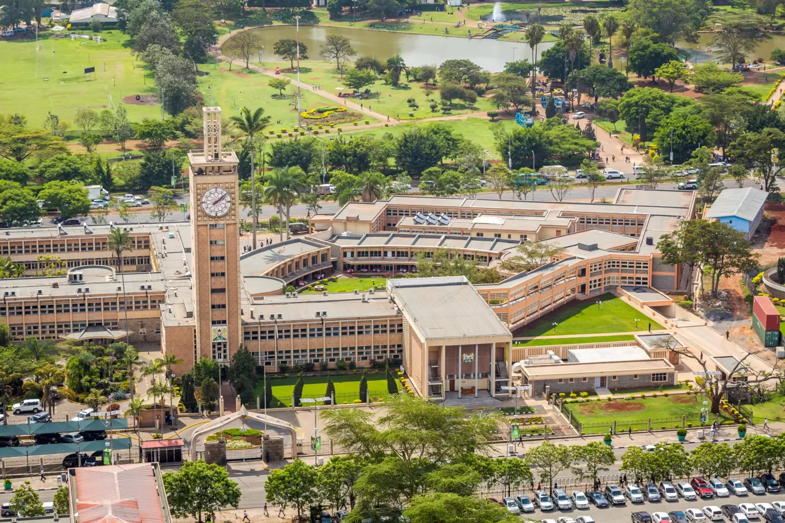 kenya parliament buildings in the city center of nairobi