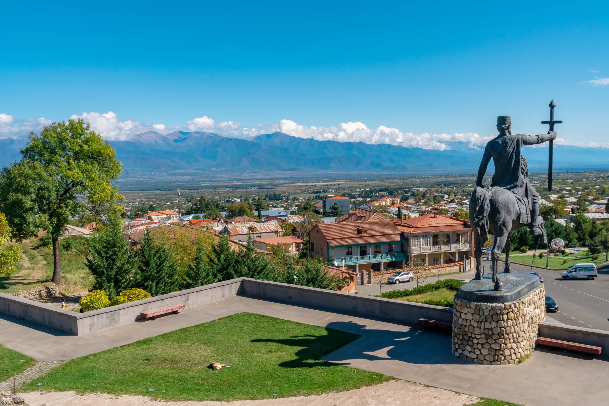 king erekle ii in telavi georgia beautiful view of kakheti