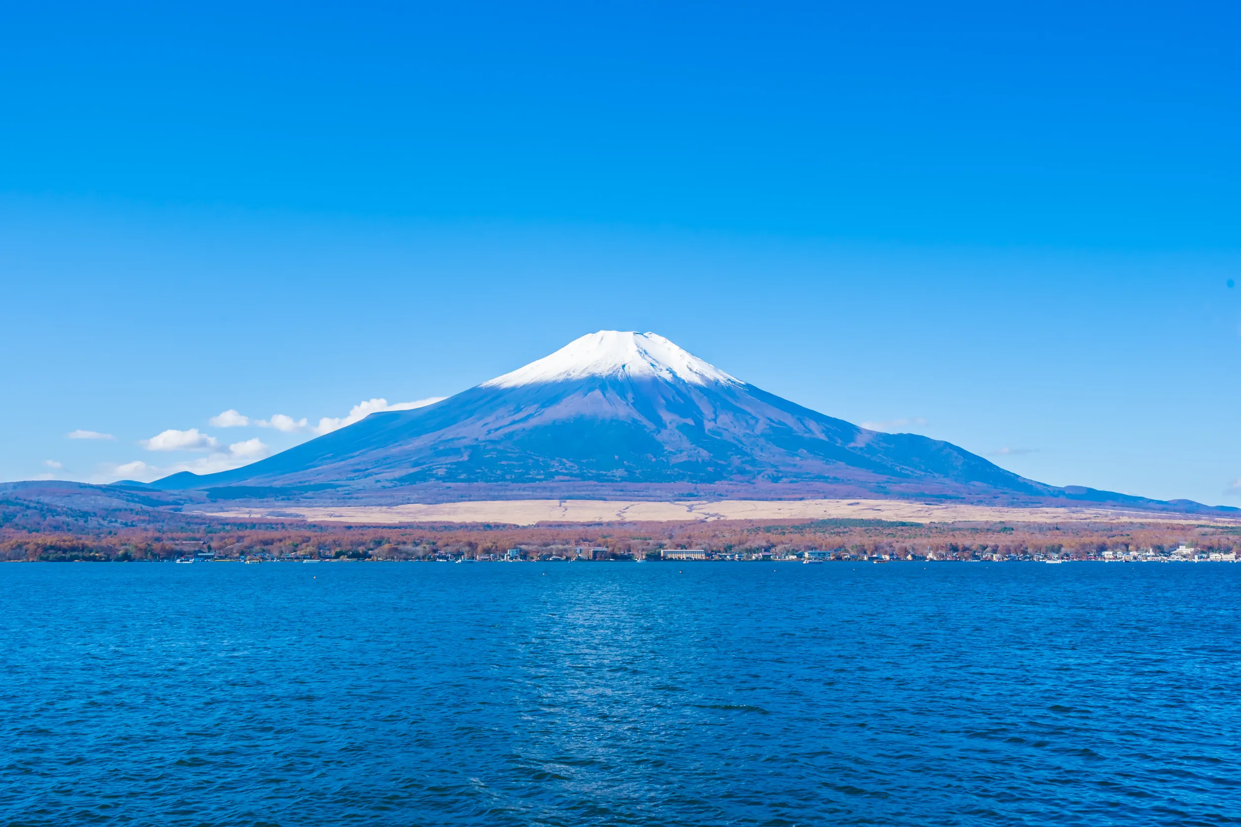 landscape of mountain fuji around yamanakako lake japan