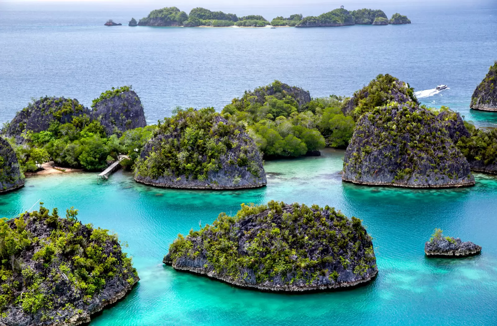 limestone islands in raja ampat west papua indonesia