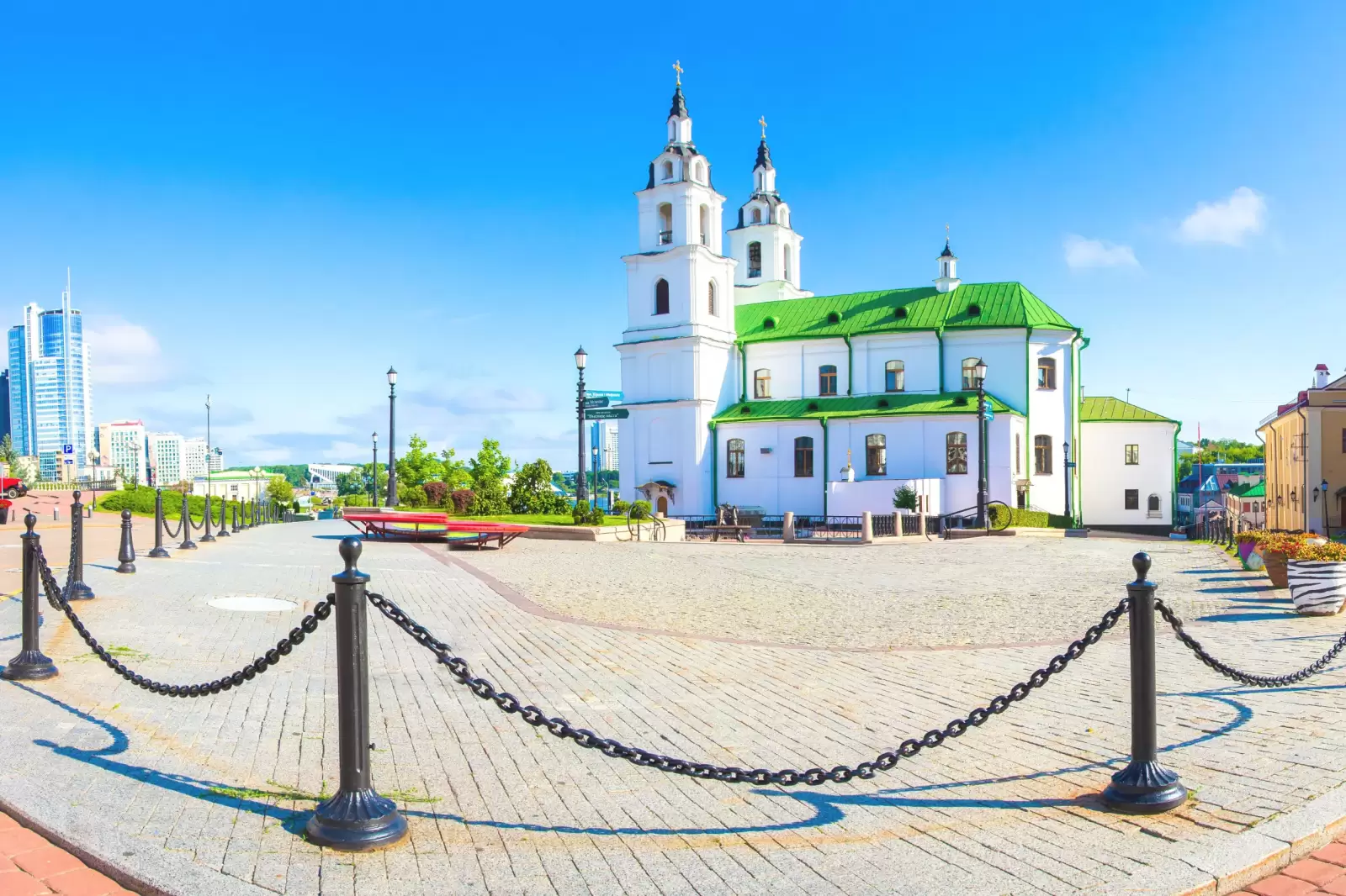 main church in minsk belarus summer cityscape in minsk