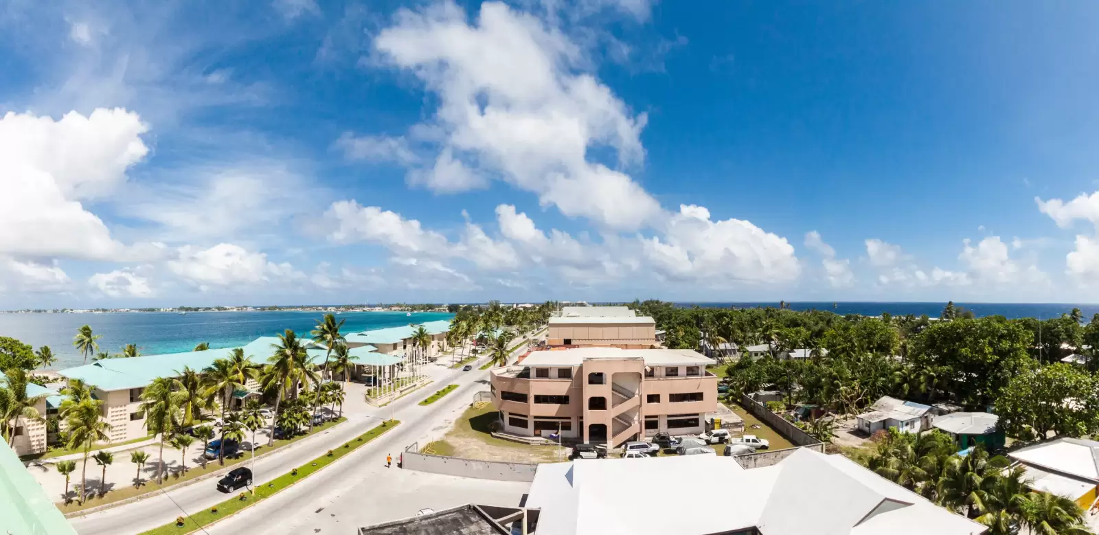 majuro town centre aerial view central