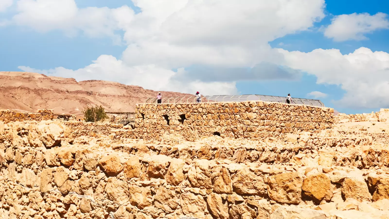 masada fortress ancient fortification in israel situated on top of an isolated rock plateau