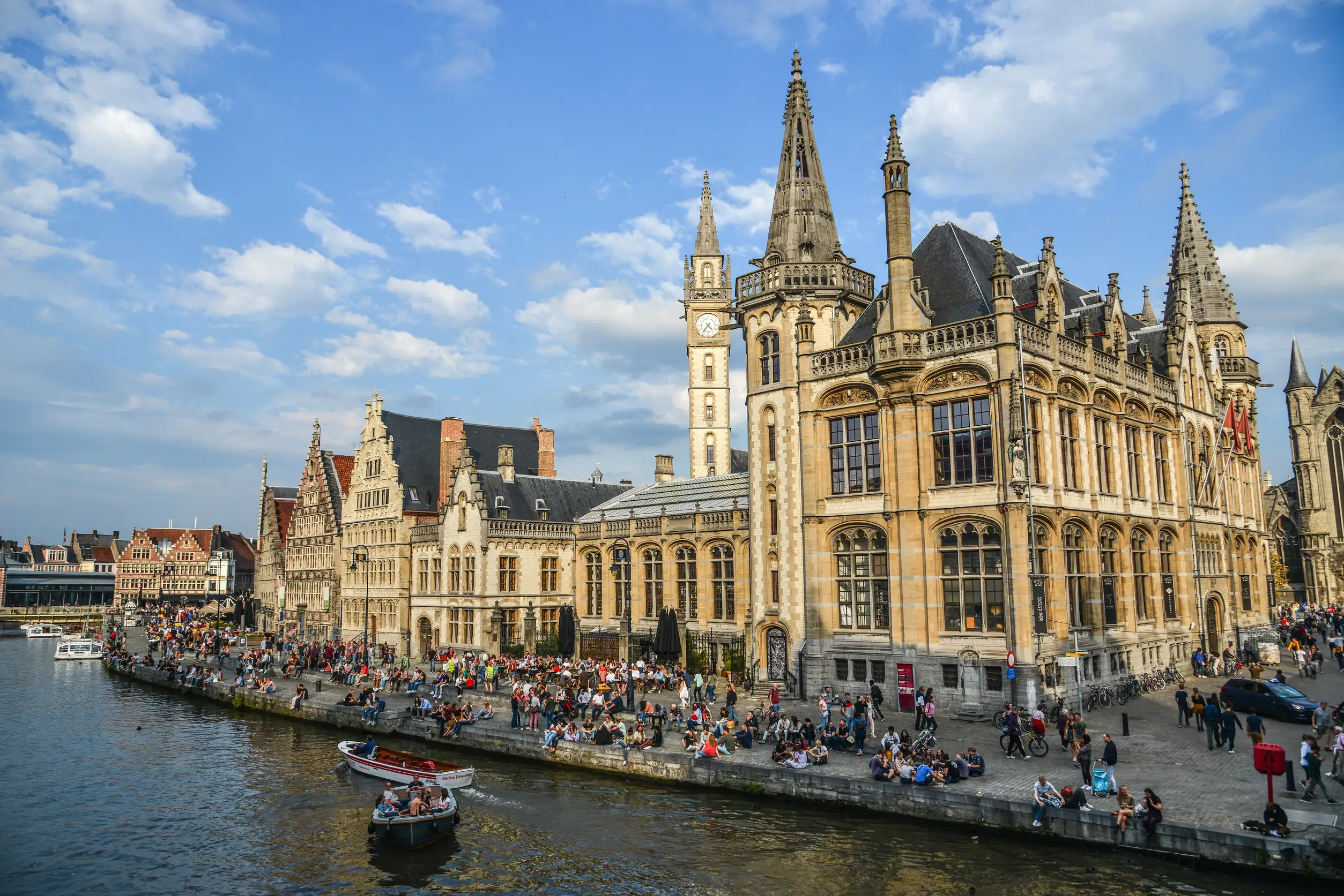 medieval building is in the historical center of city old harbour