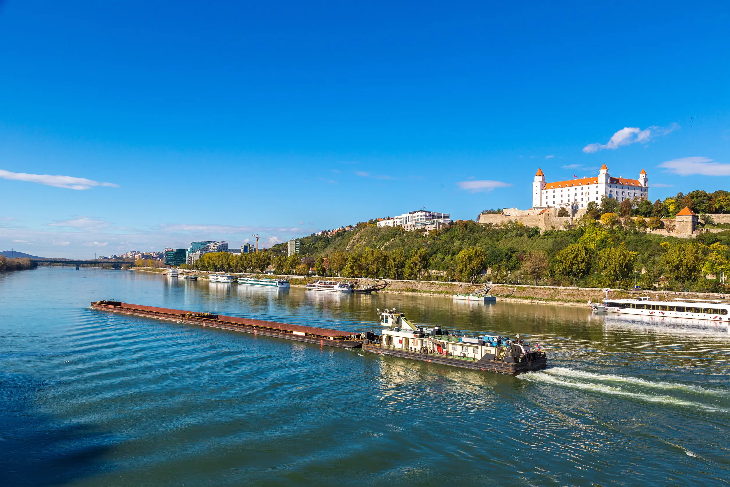 medieval castle on a hill in a summer day in bratislava