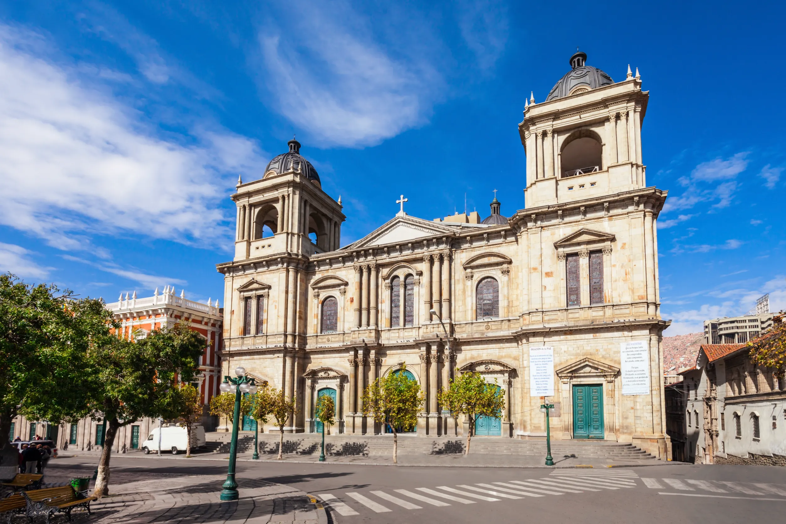 metropolitan cathedral is located on plaza murillo square la paz city bolivia