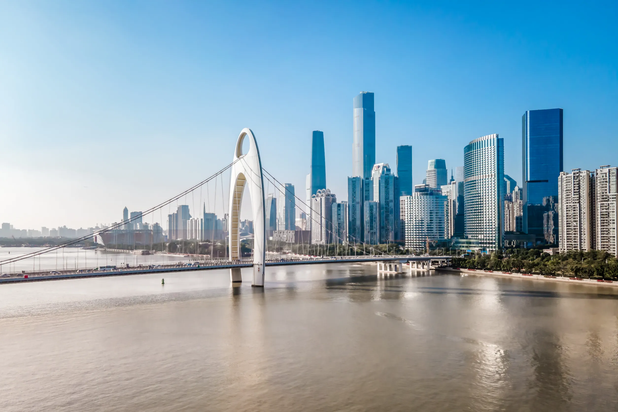 modern buildings in zhujiang new town guangzhou