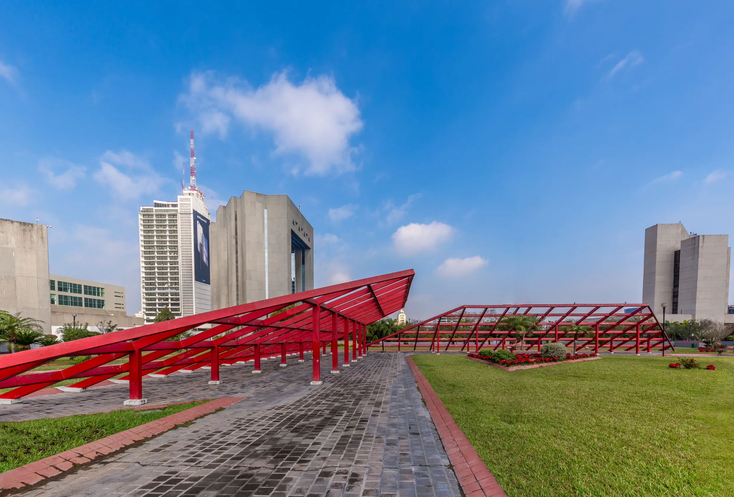 monterrey landmark macroplaza la gran plaza square in historic