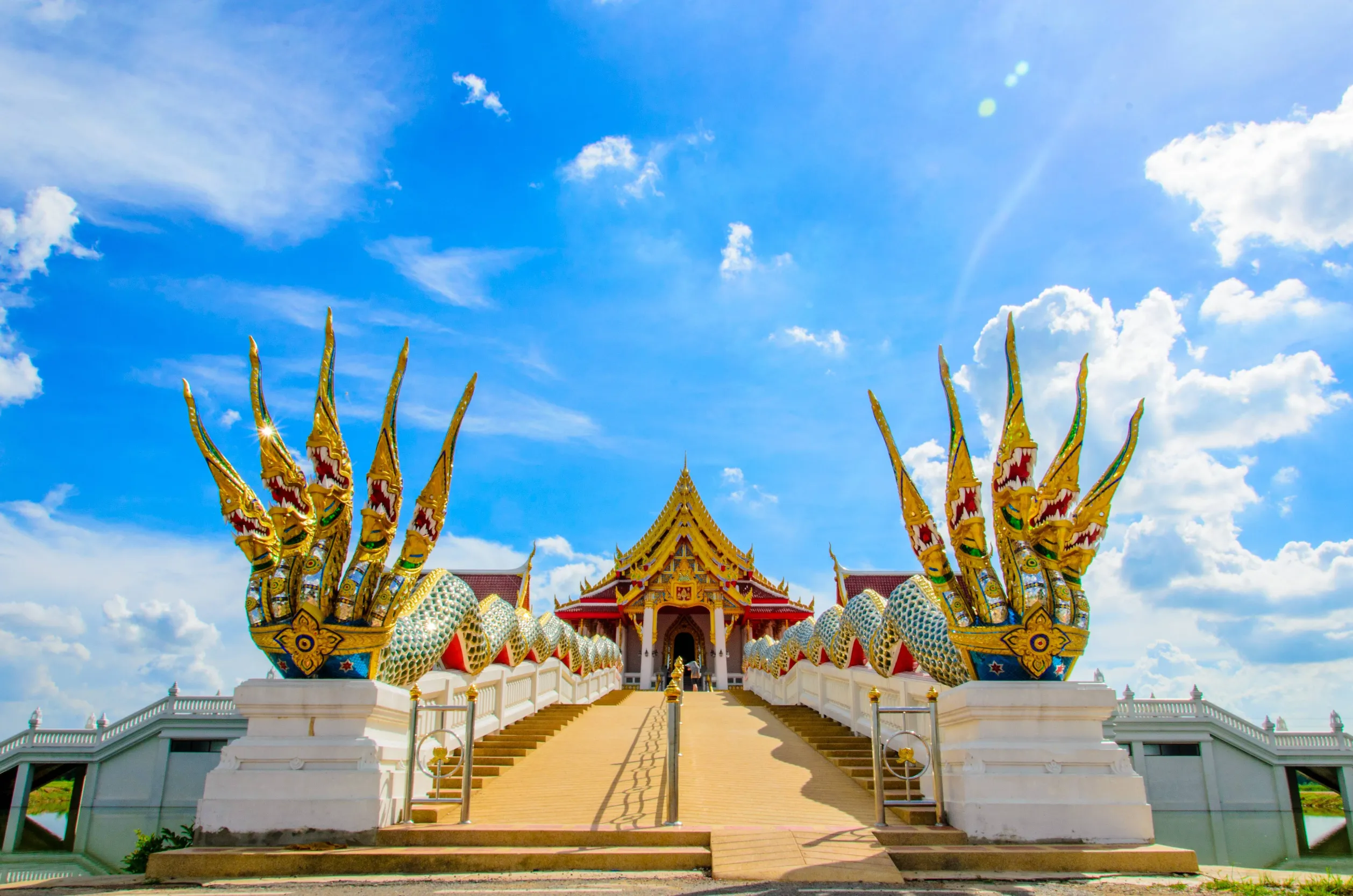 naga statue at thai temple ayothaya thailand