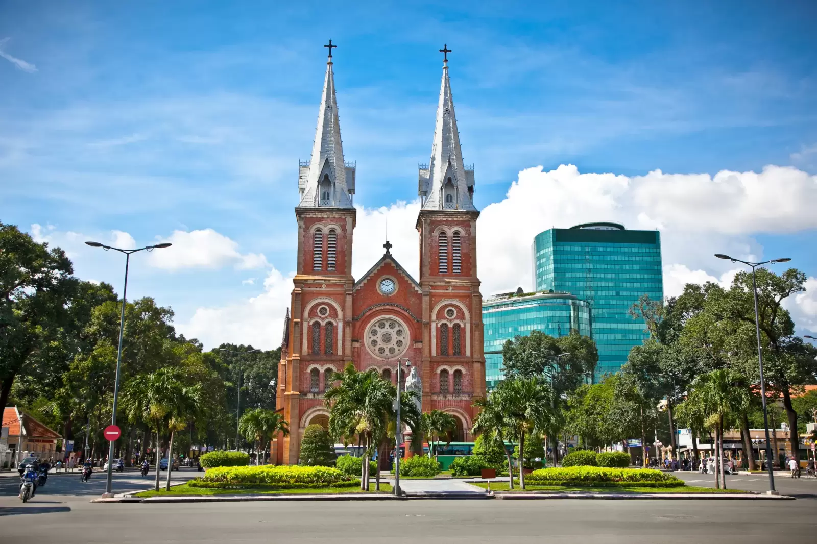 notre dame cathedral landmark in ho chi minh city vietnam
