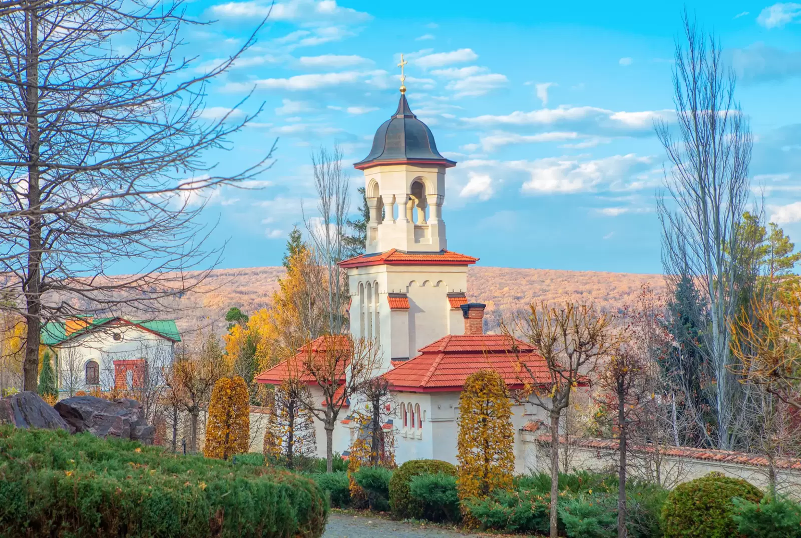 orthodox belfry in village curchi from moldova