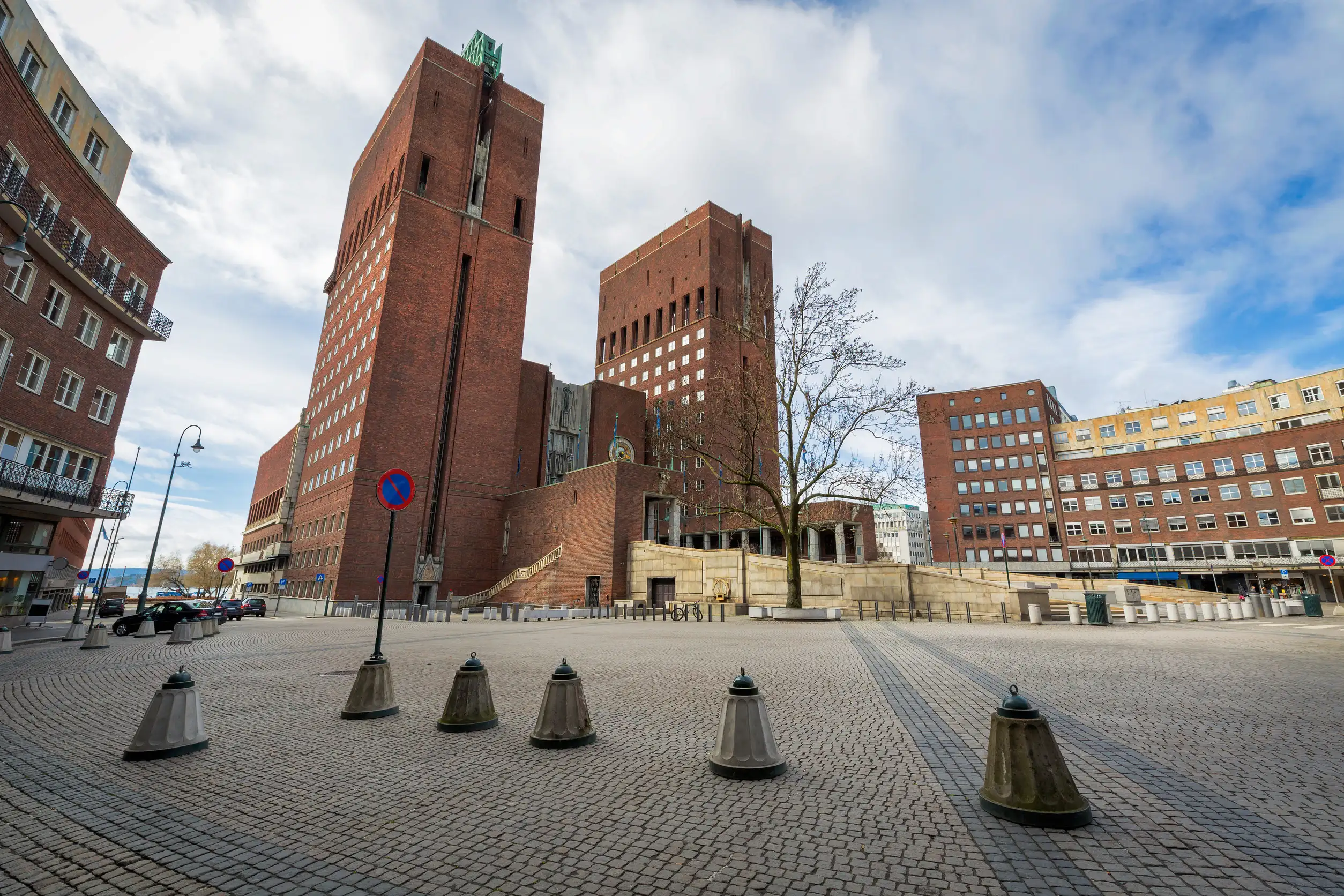 oslo norway north side with the astronomical clock