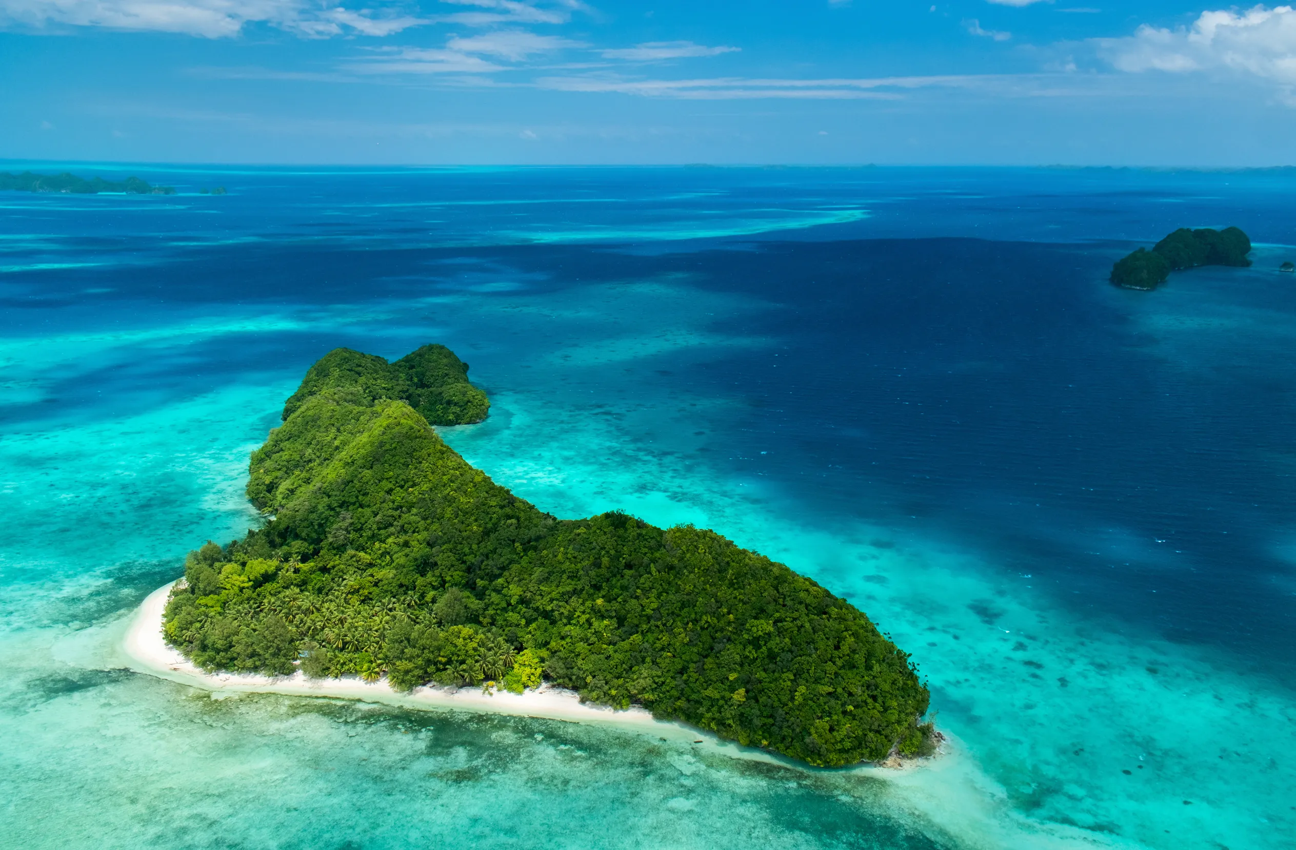 palau islands from above