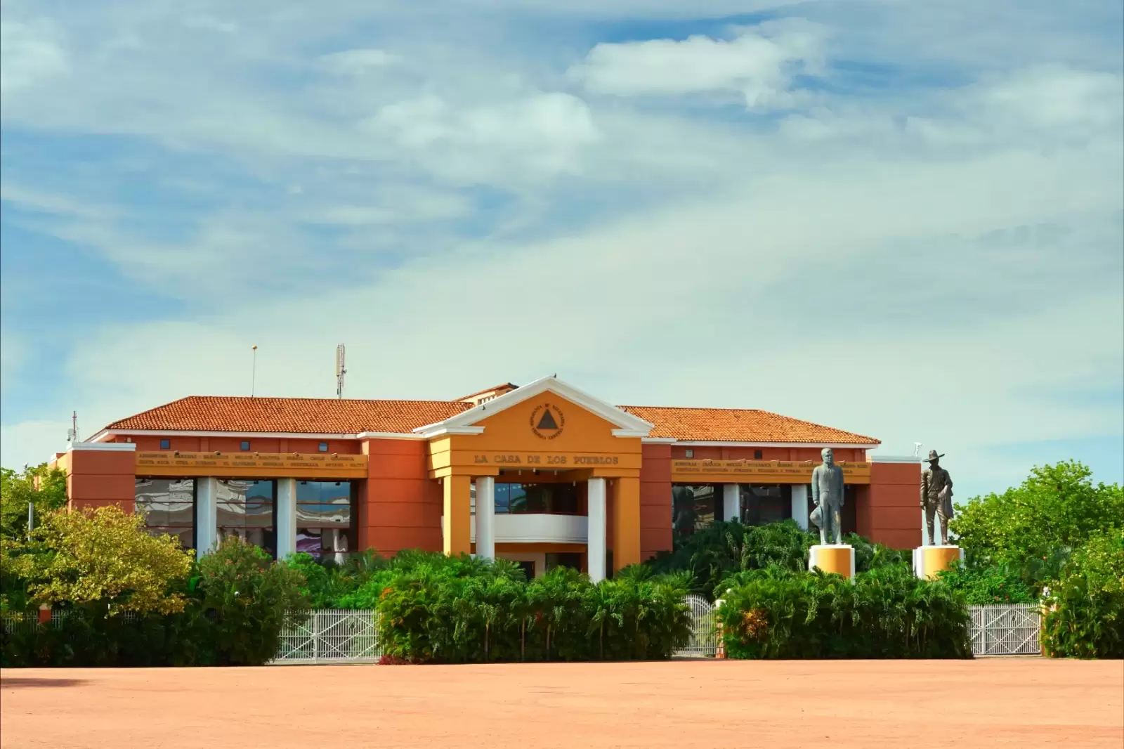 president house in managua on central square