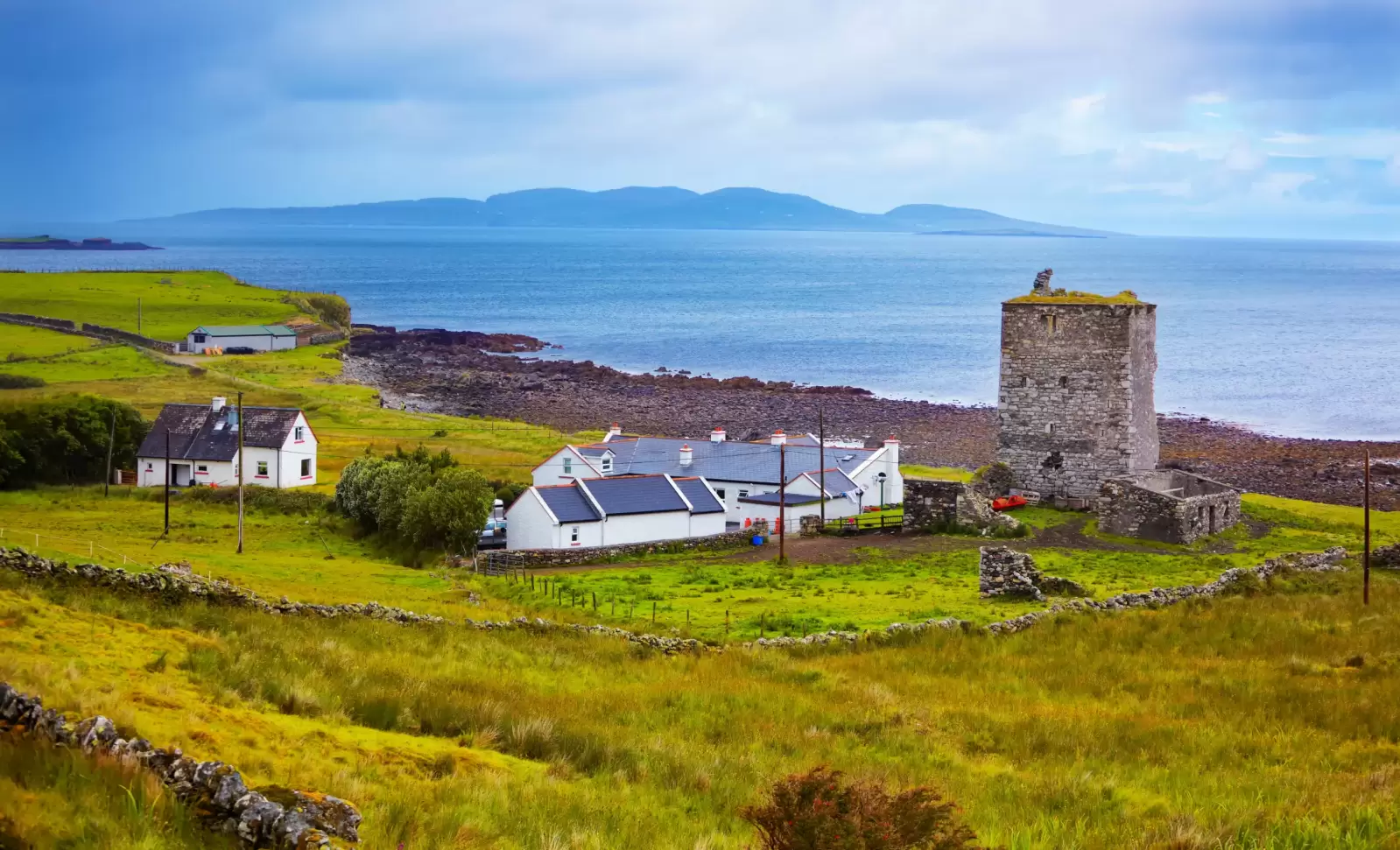 renvyle castle in summer on a cloudy day co galway ireland