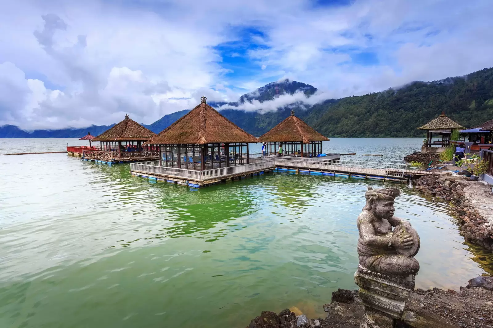 restaurant at lake batur kintamani bali indonesia