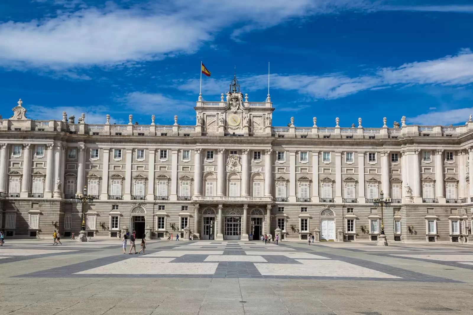 royal palace in madrid in a beautiful summer day spain