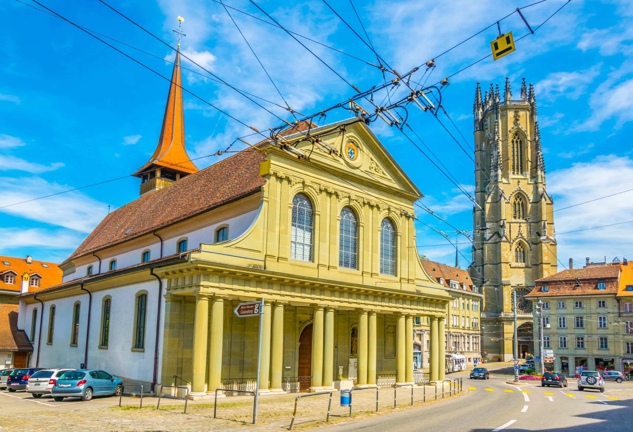 saint nicholas cathedral in fribourg switzerland