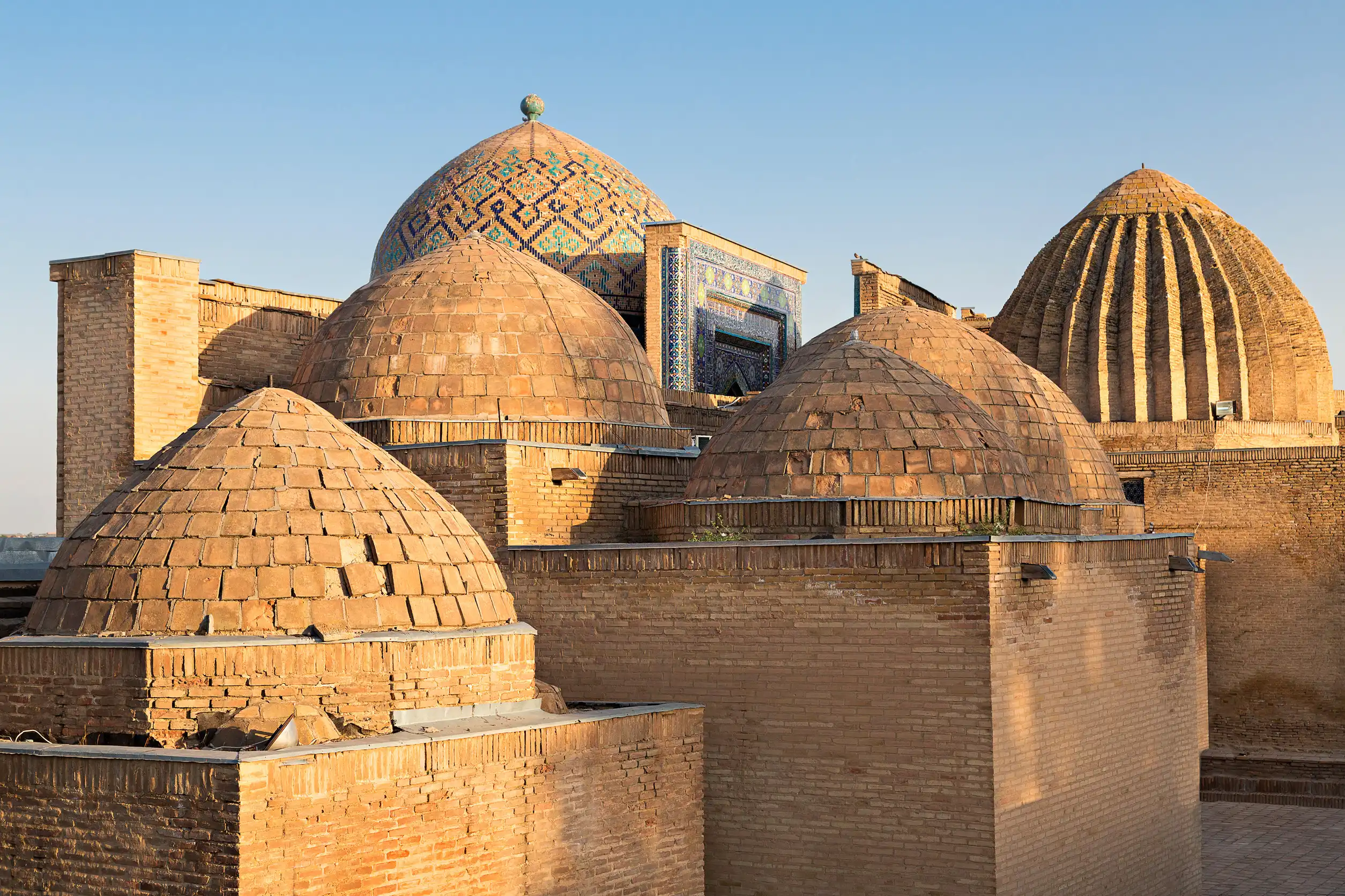 samarkand domes of shah i zinda mausoleum