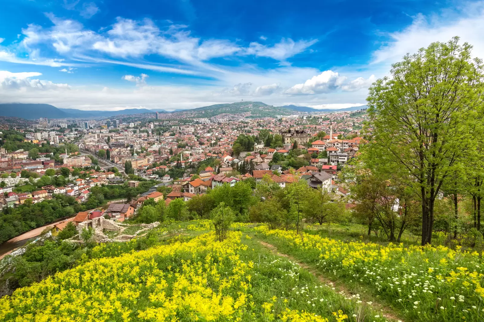 sarajevo in a beautiful summer day bosnia and herzegovina