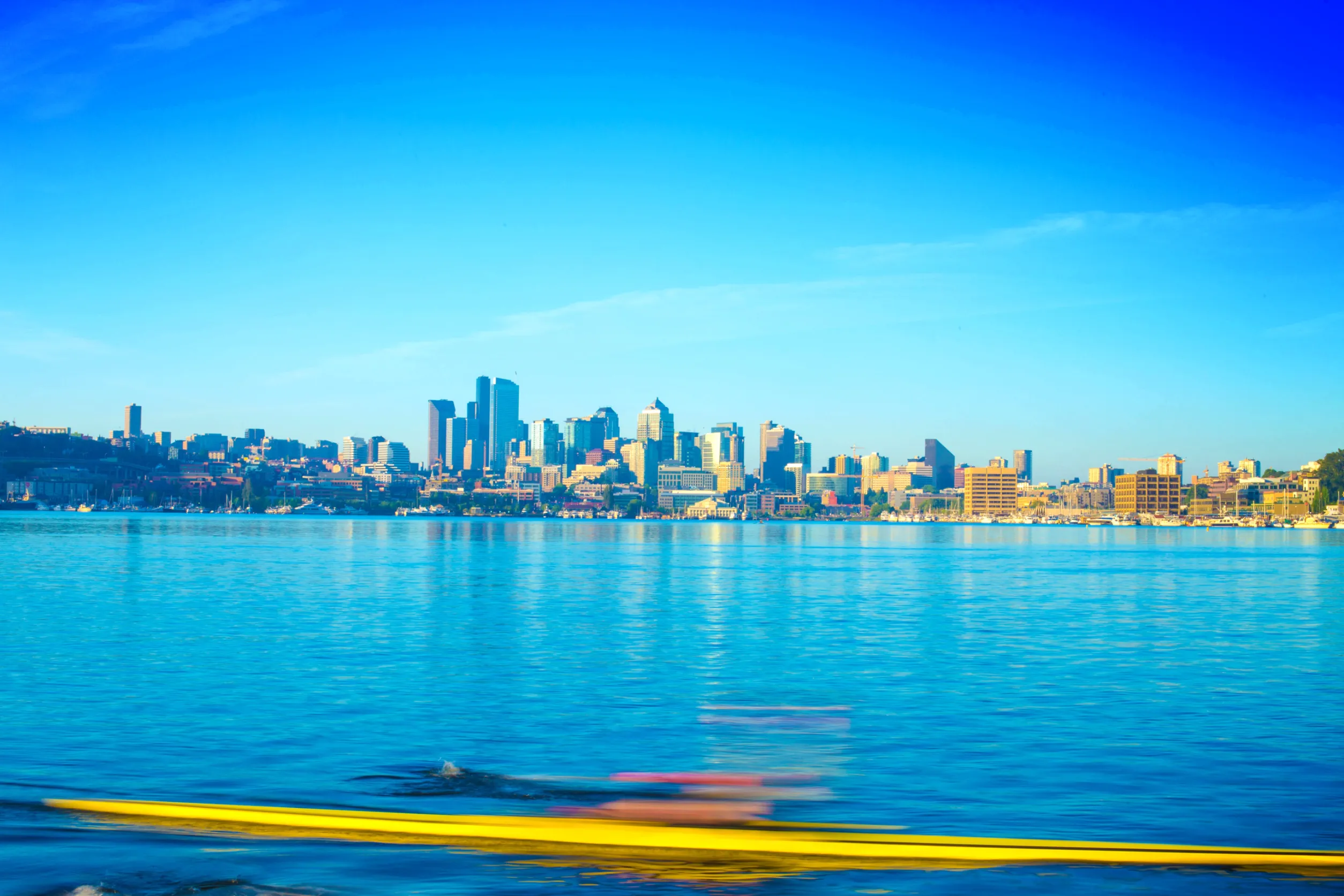 seattle skyline in morning