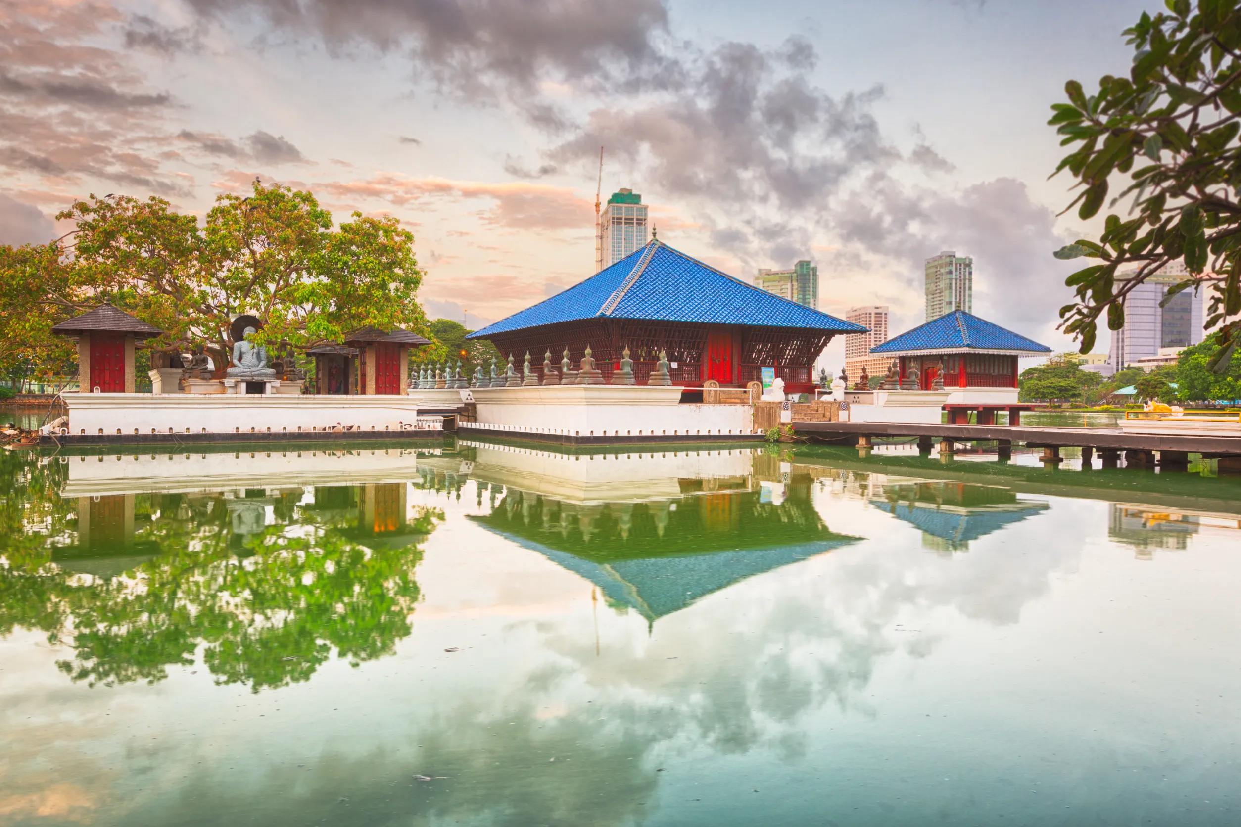 seema malaka temple on beira lake colombo sri lanka